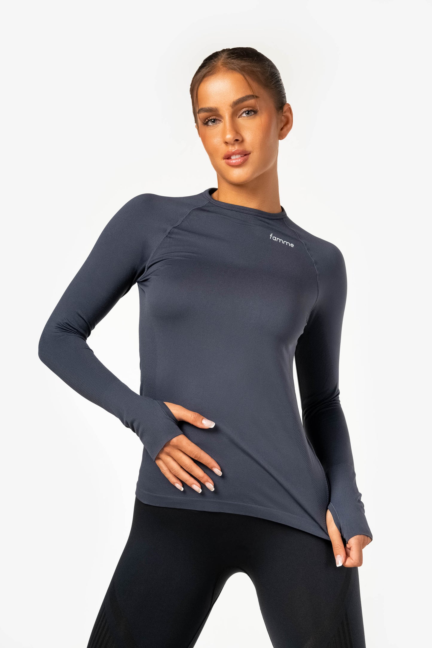 Grey Ocean Long Sleeve - for dame - Famme - Training Long Sleeve