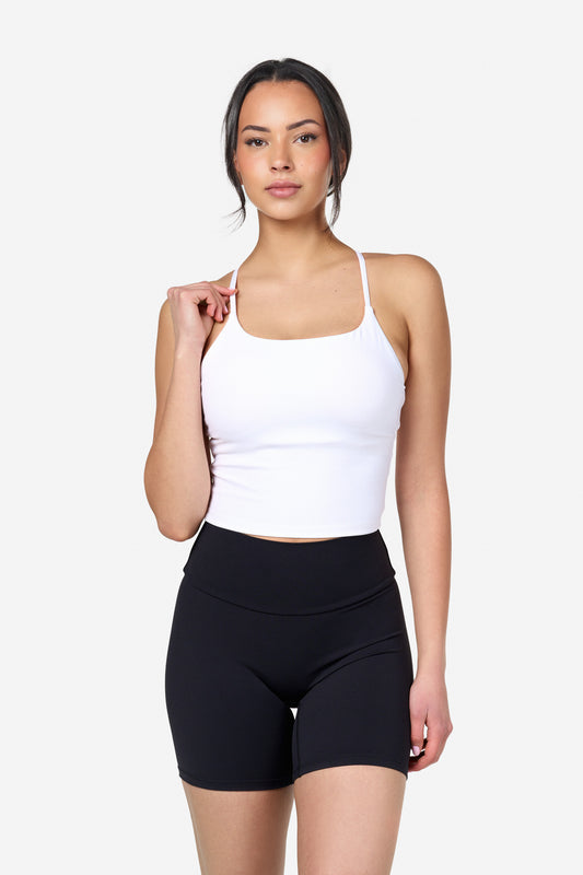 White Signature Crop Top - for dame - Famme - Tank Top