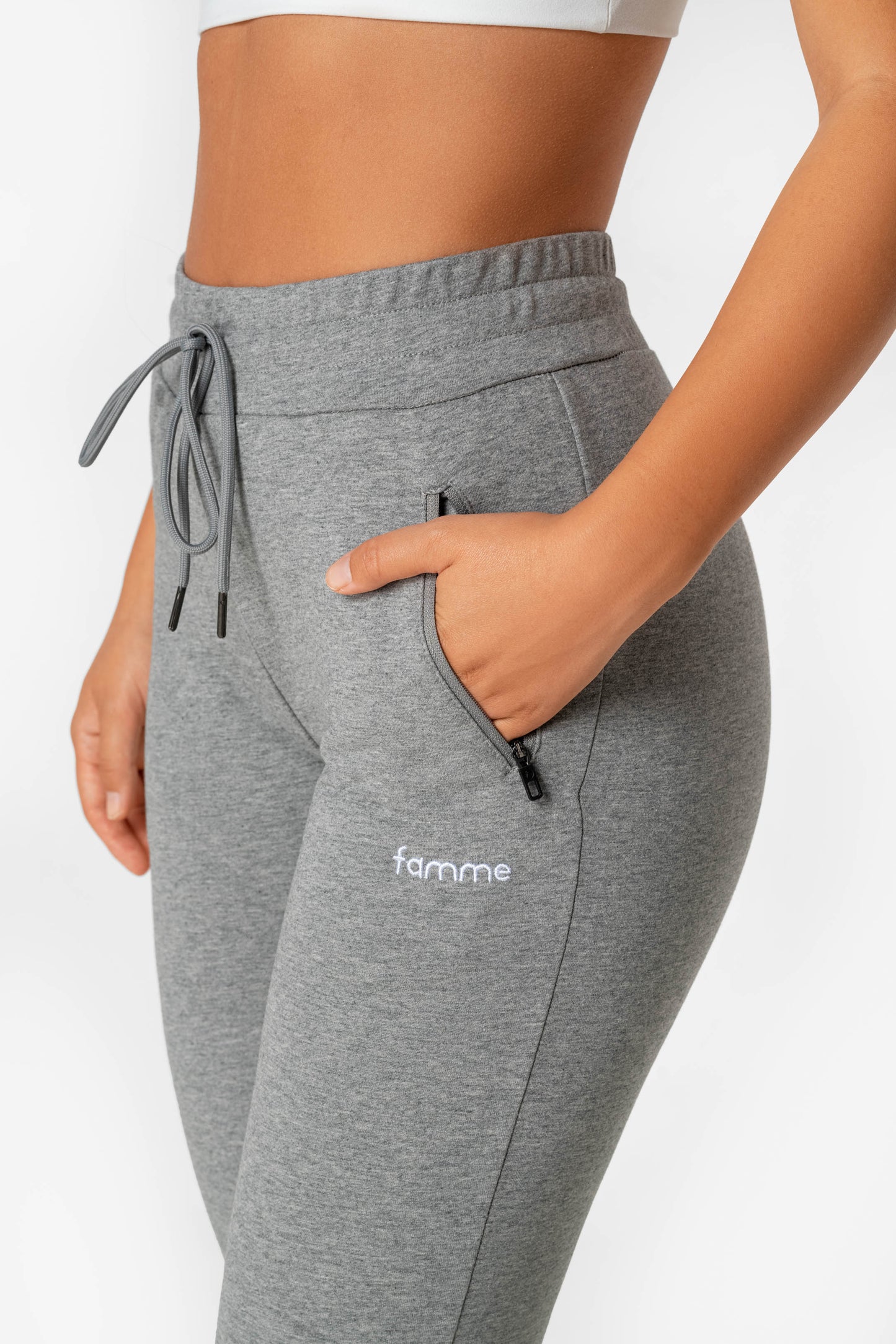 Grey Fit Jogger - for dame - Famme - Jogger