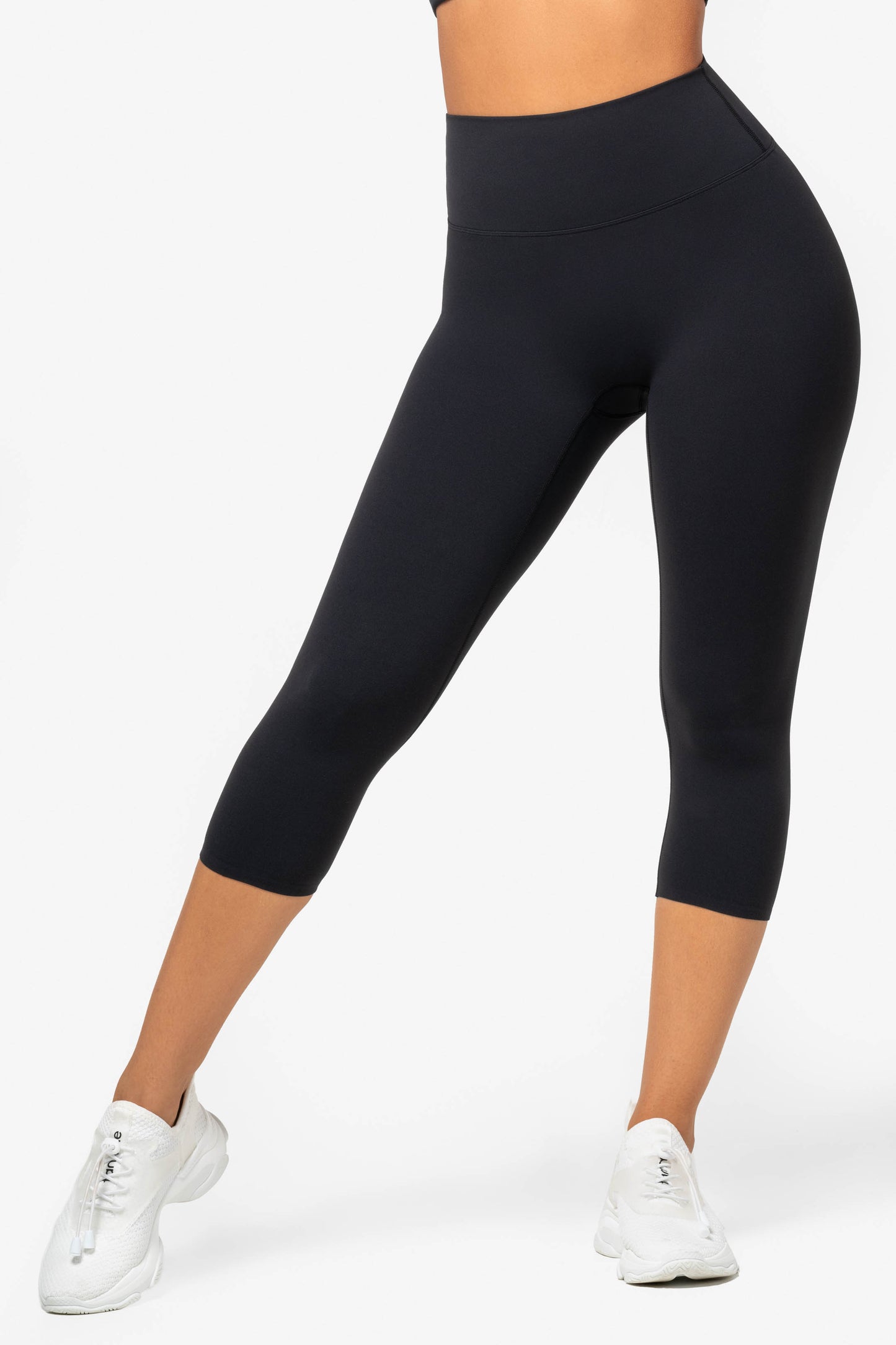 Black Softy Capri Leggings - for dame - Famme - Leggings