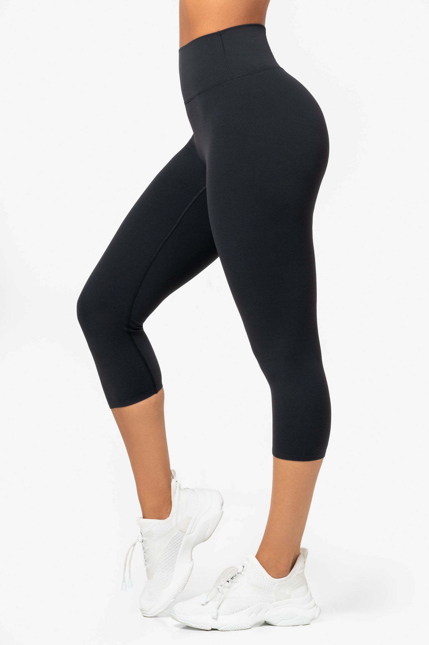 Black Softy Capri Leggings - for dame - Famme - Leggings