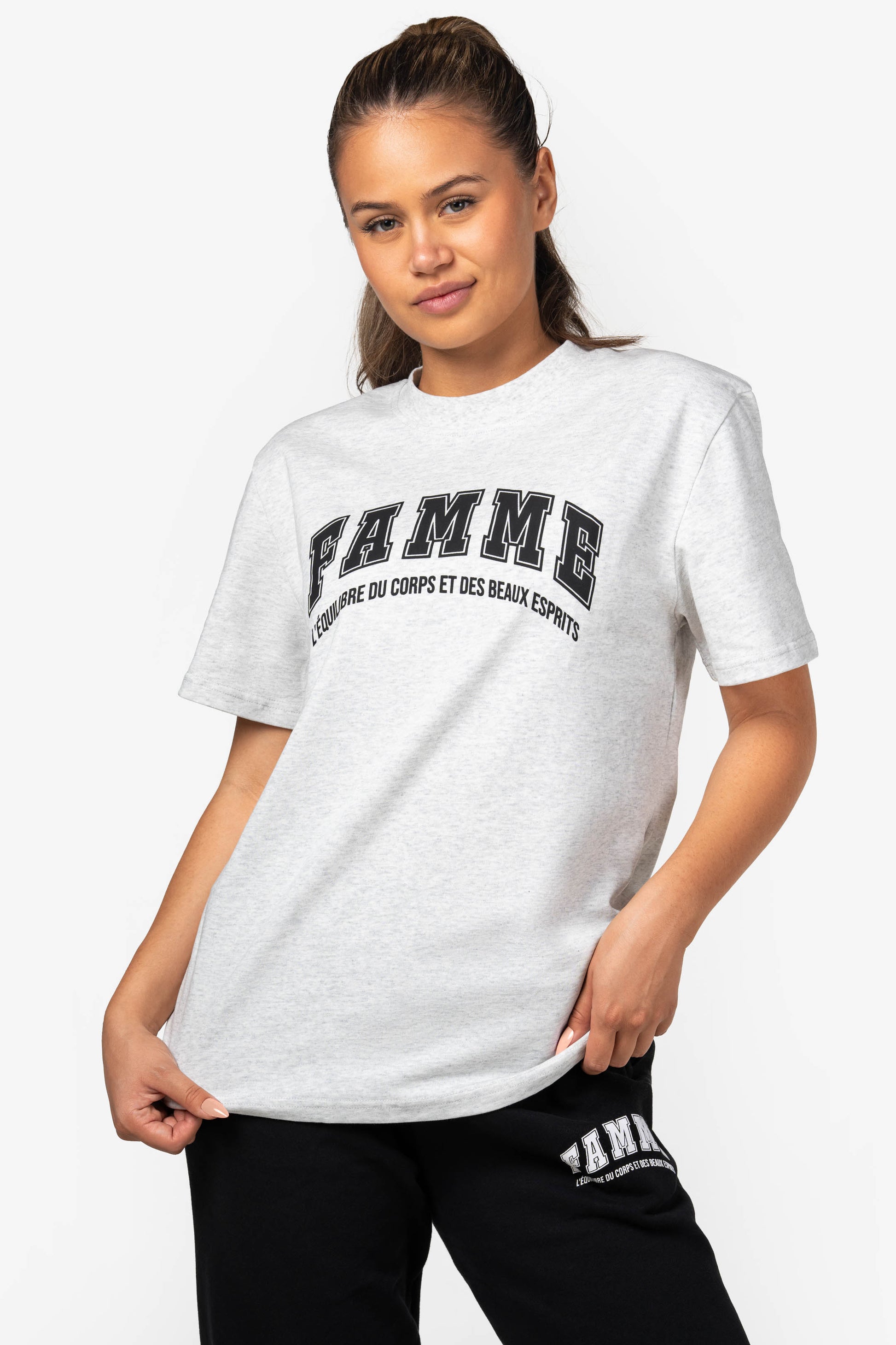 Grey Oversized T-Shirt - for dame - Famme - T-Shirt