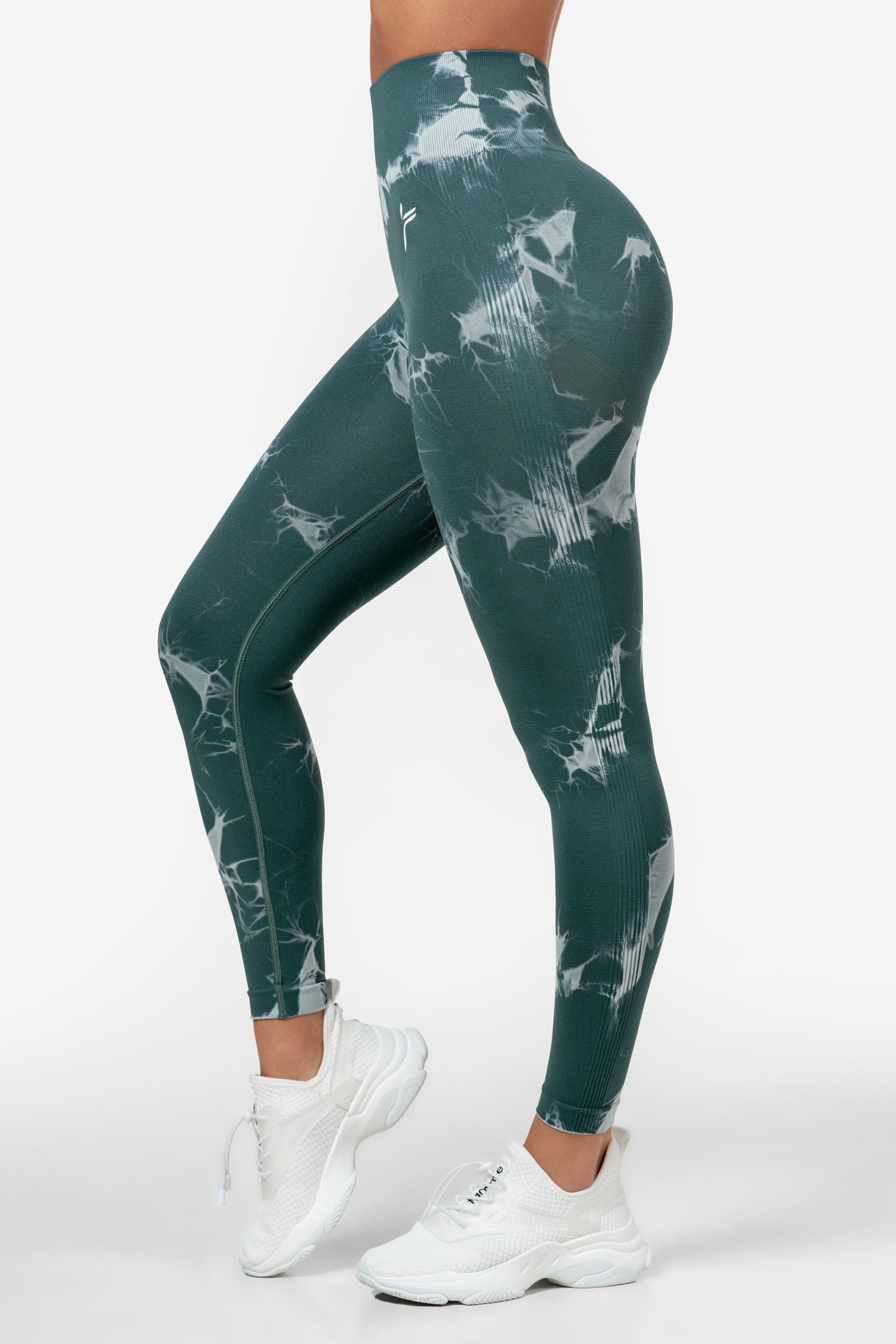 Green Tie Dye Scrunch Leggings