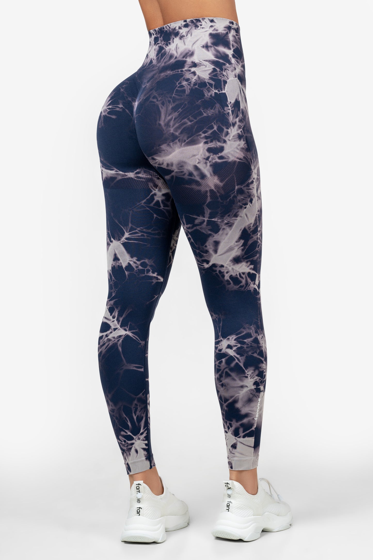 Purple Tie Dye Scrunch Leggings