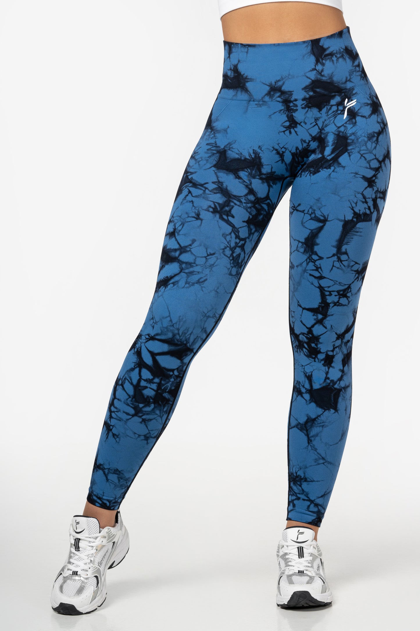 Blue Tie Dye Scrunch Leggings