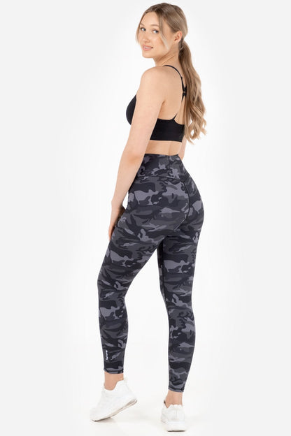 Camouflage Tights - tights for dame - Svart - Famme - Seamless